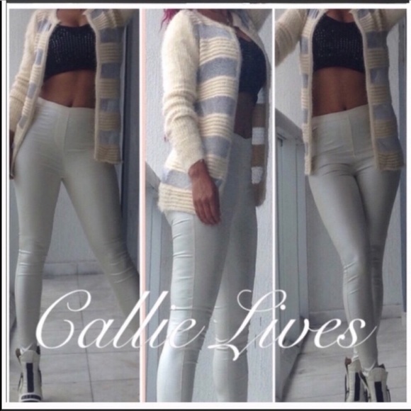 Elaine Off at 5: Furry Silver Mesh Sweater Blazer - Picture 6 of 8